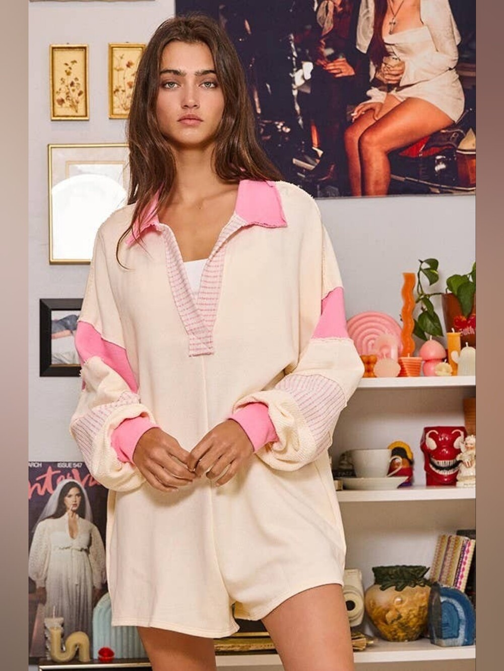 NWT Altar'd State AS Revival Long Sleeve Romper
